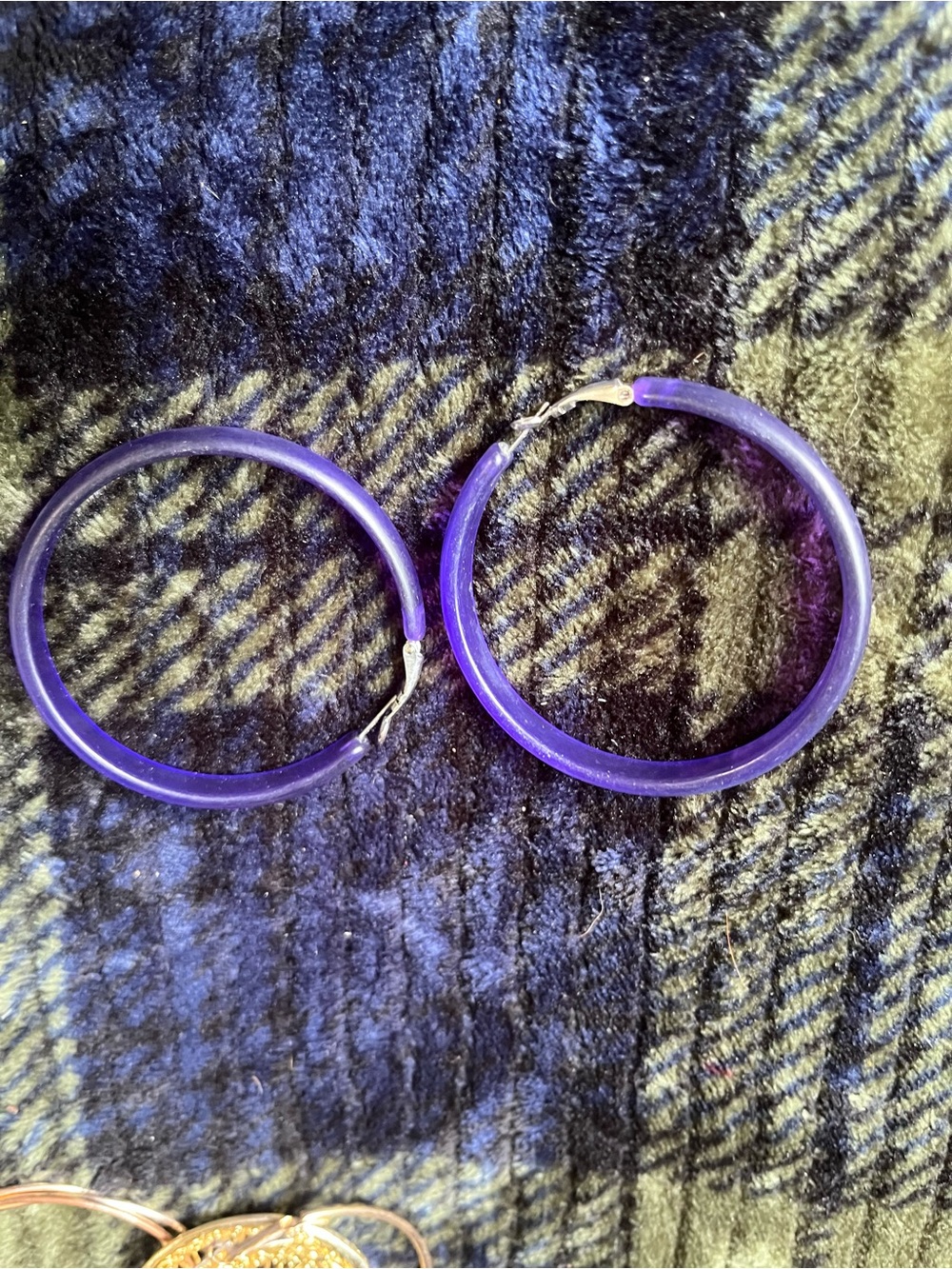 Purple Hoop Earrings - Women Jewelry